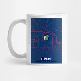 Stade Gabriel-Montpied Map Design Mug